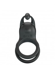 Черное перезаряжаемое виброкольцо Goodwin - Baile - в Архангельске купить с доставкой