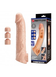 Телесный фаллоудлинитель с подхватом мошонки Silas - 26 см. - Baile - в Архангельске купить с доставкой