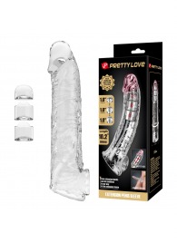 Прозрачный фаллоудлинитель с подхватом мошонки Silas - 26 см. - Baile - в Архангельске купить с доставкой