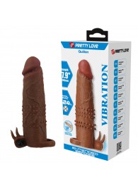 Коричневая насадка на пенис Quillon - 20 см. - Baile - в Архангельске купить с доставкой