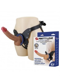 Поясной страпон Wells: трусики в форме бабочки и фаллоимитатор-насадка - Baile - купить с доставкой в Архангельске