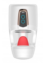 Белый мастурбатор с язычком и возвратно-поступательными движениями - Secwell - в Архангельске купить с доставкой