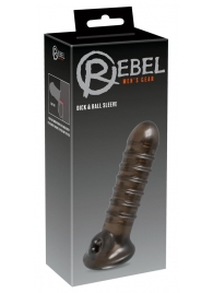 Насадка на пенис Rebel smoke с рёбрышками и отверстием под мошонку - Orion - в Архангельске купить с доставкой