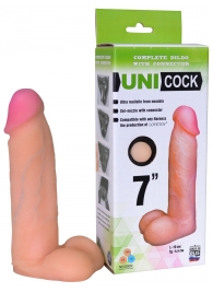 Фаллическая насадка Харнесс UNICOCK 7  - 19 см. - LOVETOY (А-Полимер) - купить с доставкой в Архангельске