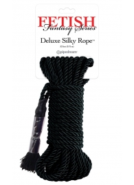 Черная веревка для фиксации Deluxe Silky Rope - 9,75 м. - Pipedream - купить с доставкой в Архангельске
