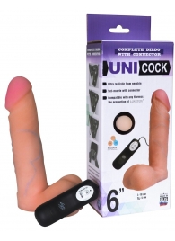 Фаллическая насадка Харнесс UNICOCK 6  с вибрацией - 18 см. - LOVETOY (А-Полимер) - купить с доставкой в Архангельске