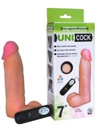 Фаллическая насадка Харнесс UNICOCK 7  с вибрацией - 19 см. - LOVETOY (А-Полимер) - купить с доставкой в Архангельске