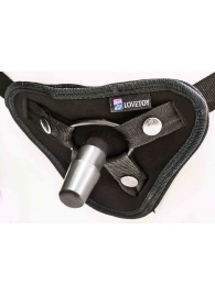 Страпон с 2 насадками и вибрацией UniStrap - 19 и 12 см. - LOVETOY (А-Полимер) - купить с доставкой в Архангельске