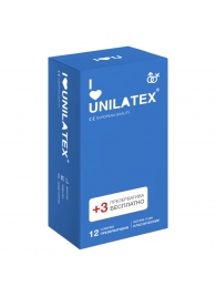 Классические презервативы Unilatex Natural Plain - 12 шт. + 3 шт. в подарок - Unilatex - купить с доставкой в Архангельске