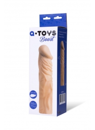 Насадка с ярко выраженной головкой и рельефным стволом - 19 см. - A-toys - в Архангельске купить с доставкой