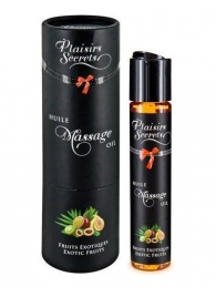 Массажное масло с ароматом экзотических фруктов Huile de Massage Gourmande Fruits Exotiques - 59 мл. - Plaisir Secret - купить с доставкой в Архангельске