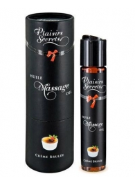 Массажное масло с ароматом крем брюле Huile de Massage Gourmande Creme Brulée - 59 мл. - Plaisir Secret - купить с доставкой в Архангельске