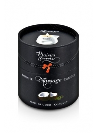 Массажная свеча с ароматом кокоса Bougie de Massage Gourmande Coco - 80 мл. - Plaisir Secret - купить с доставкой в Архангельске
