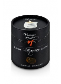 Массажная свеча с ароматом шоколада Bougie de Massage Gourmande Chocolat - 80 мл. - Plaisir Secret - купить с доставкой в Архангельске