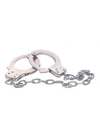Наручники из металла с длинной цепочкой CHROME HANDCUFFS METAL HANDCUFFS W. KEY - NMC - купить с доставкой в Архангельске