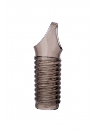 Дымчатая насадка с рёбрышками и подхватом мошонки ToyFa XLover - 12,5 см. - ToyFa - в Архангельске купить с доставкой