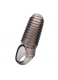 Дымчатая насадка с рёбрышками и подхватом мошонки ToyFa XLover - 12,5 см. - ToyFa - в Архангельске купить с доставкой