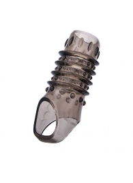 Открытая дымчатая насадка с точками и рёбрами ToyFa XLover - 11,5 см. - ToyFa - в Архангельске купить с доставкой