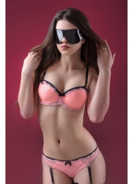 Чёрная лаковая маска на глаза - БДСМ Арсенал - купить с доставкой в Архангельске