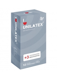 Презервативы с рёбрами Unilatex Ribbed - 12 шт. + 3 шт. в подарок - Unilatex - купить с доставкой в Архангельске