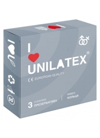 Презервативы с рёбрами Unilatex Ribbed - 3 шт. - Unilatex - купить с доставкой в Архангельске