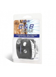 Утяжка для мошонки и пениса Cock Ring With 1  Ball Stretcher And Optional Weight Ring - BlueLine - купить с доставкой в Архангельске