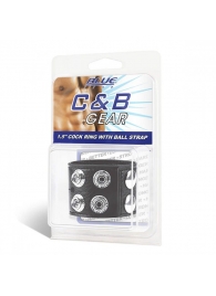 Ремень на член и мошонку 1.5  Cock Ring With Ball Strap - BlueLine - купить с доставкой в Архангельске
