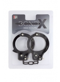 Чёрные наручники из листового металла BONDX METAL CUFFS BLACK - Dream Toys - купить с доставкой в Архангельске