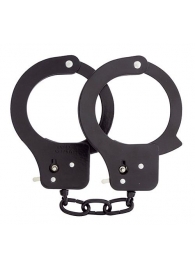 Чёрные наручники из листового металла BONDX METAL CUFFS BLACK - Dream Toys - купить с доставкой в Архангельске