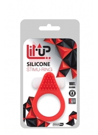 Красное эрекционное кольцо LIT-UP SILICONE STIMU RING 1 RED - Dream Toys - в Архангельске купить с доставкой