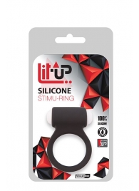 Чёрное эрекционное виброкольцо LIT-UP SILICONE STIMU RING 3 BLACK - Dream Toys - в Архангельске купить с доставкой