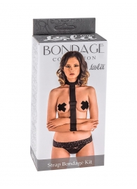 Ошейник с длинной лентой и наручниками Strap Bondage Kit One Size - Lola Games - купить с доставкой в Архангельске