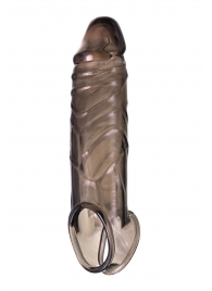 Дымчатая фаллическая насадка с подхватом и закрытой головкой - 16,2 см. - ToyFa - в Архангельске купить с доставкой