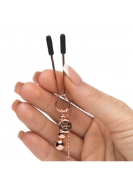 Золотистые зажимы для сосков и клитора All Sensation Nipple and Clitoral Chain - Fifty Shades of Grey - купить с доставкой в Архангельске