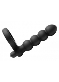 Насадка для двойного проникновения Double Fun Cock Ring with Double Penetration Vibe - XR Brands - в Архангельске купить с доставкой