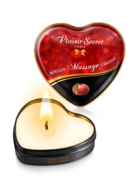 Массажная свеча с ароматом персика Bougie Massage Candle - 35 мл. - Plaisir Secret - купить с доставкой в Архангельске