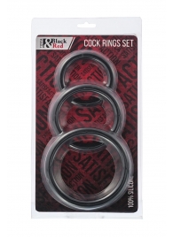 Набор из 3 чёрных эрекционных колец - ToyFa - в Архангельске купить с доставкой