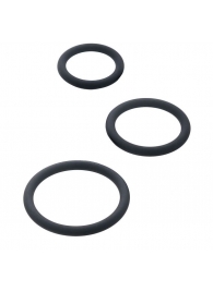 Набор из 3 чёрных эрекционных колец - ToyFa - в Архангельске купить с доставкой