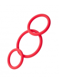 Набор из 3 красных эрекционных колец различного диаметра - ToyFa - в Архангельске купить с доставкой