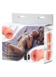 Двусторонний мастурбатор с вибропулей Satisfaction Lucky charm - Lola Games - в Архангельске купить с доставкой