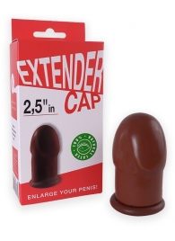 Коричневый латексный удлинитель пениса 2.5 in - Sitabella - в Архангельске купить с доставкой
