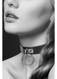 Узенький ошейник из полиуретана с кольцом - Bijoux Pour Toi - купить с доставкой в Архангельске