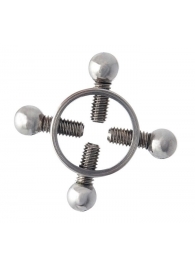 Серебристые зажимы для сосков на винтах - ToyFa - купить с доставкой в Архангельске