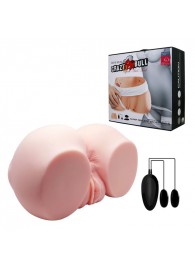 Телесный мастурбатор с двумя любовными тоннелями и вибрацией - Baile - в Архангельске купить с доставкой