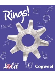 Прозрачное эрекционное кольцо Rings Cogweel - Lola Games - в Архангельске купить с доставкой