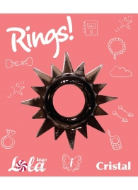 Чёрное эрекционное кольцо Rings Cristal - Lola Games - в Архангельске купить с доставкой