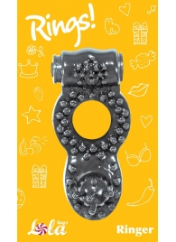 Чёрное эрекционное кольцо Rings Ringer - Lola Games - в Архангельске купить с доставкой