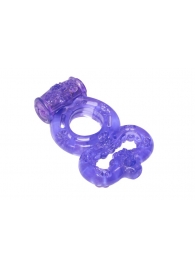 Фиолетовое эрекционное кольцо Rings Treadle с подхватом - Lola Games - в Архангельске купить с доставкой