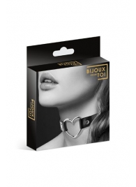 Чёрный чокер с кольцом в форме сердца - Bijoux Pour Toi - купить с доставкой в Архангельске