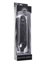 Чёрная увеличивающая насадка на член Mamba Cock Sheath Packaged - 16,5 см. - XR Brands - в Архангельске купить с доставкой